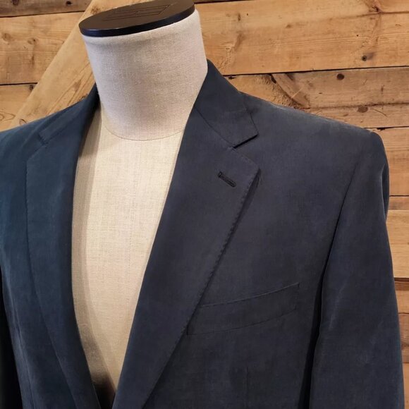 42R CALVIN KLEIN Gray Soft Microfiber Lightweight Mens Blazer Jacket - Picture 2 of 8